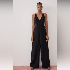 Zara Sleek Black Jumpsuit